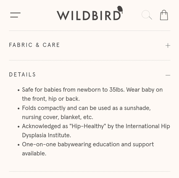 Acadian Wildbird Sling - Picture 6 of 7
